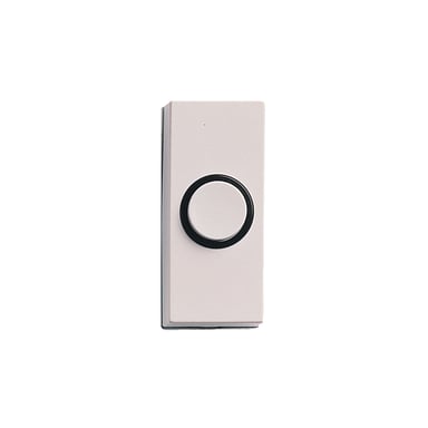 Bouton de sonnette filaire Honeywell SESAME D814 portrait plastique blanc anneau noir 55x24x18 mm montage mural