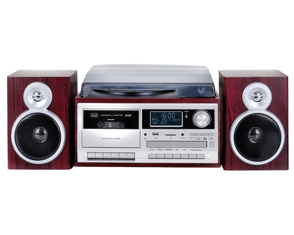 Tourne-Disque Trevi TT 1072 DAB – Entraînement Direct Semi-Automatique 3 Vitesses - vue 2