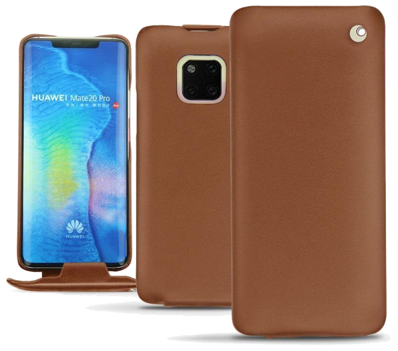 Housse cuir Huawei Mate 20 Pro - Rabat verticalMarron