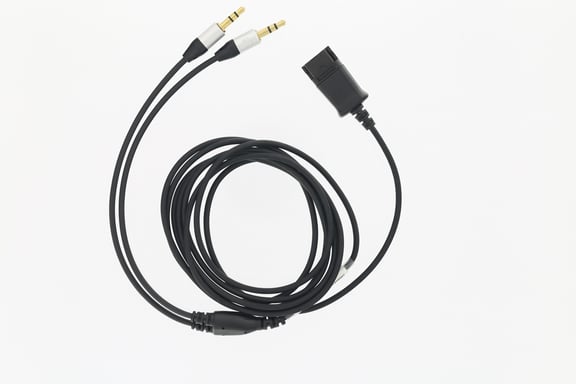 Cable adaptador Tellur QD a 2 tomas de 3,5 mm, 2,2 m, negro