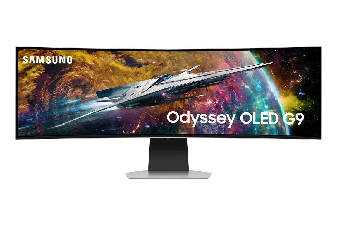 Samsung G95SC écran plat de PC 124,5 cm (49 ) 5120 x 1440 pixels Dual QHD OLED Argent - Neuf