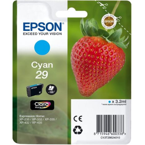 Cartouche d'origine Epson 29 cyan - C13T29824010 [Ml-3.2][Pag-180] - Neuf