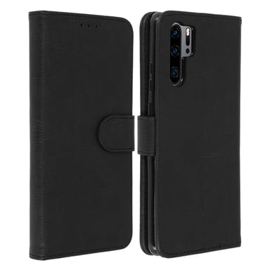 Housse pour Huawei P30 Pro Étui Portefeuille Support Stand Noir