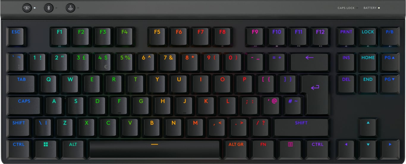 Logitech G515 Clavier LIGHTSPEED TKL backlit sans fil 2.4 GHz Bluetooth USB QWERTY R. U. commutateur : GL Tactile