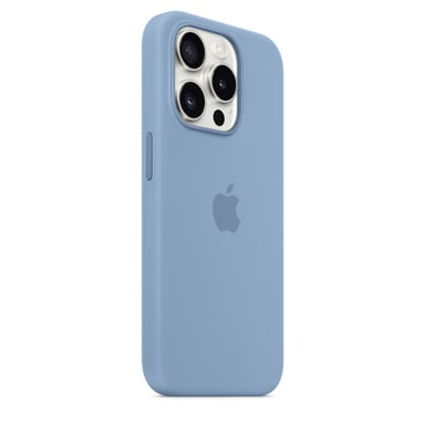 Custodia in silicone con MagSafe per iPhone 15 Pro Winter Blue