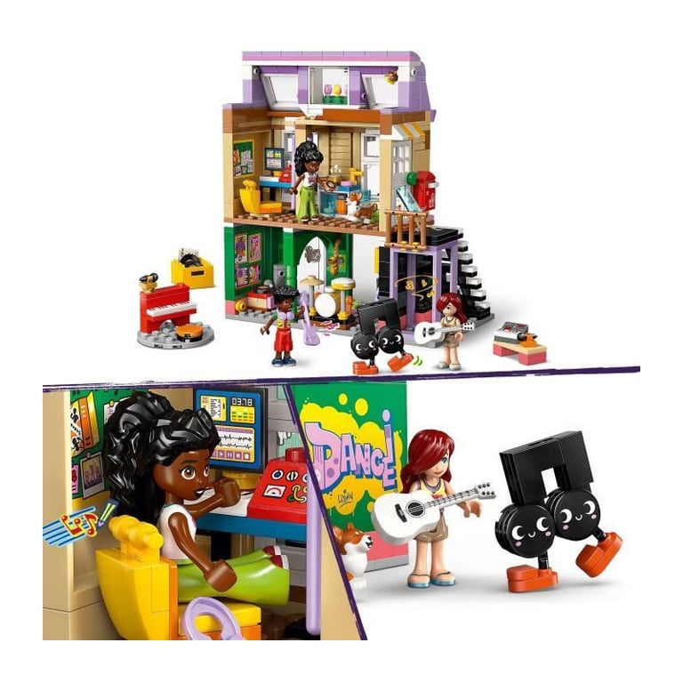 LEGO Friends 42653 Le Magasin de Musique et l'Appartement - Jeu pour Fille des 7 Ans - Neuf