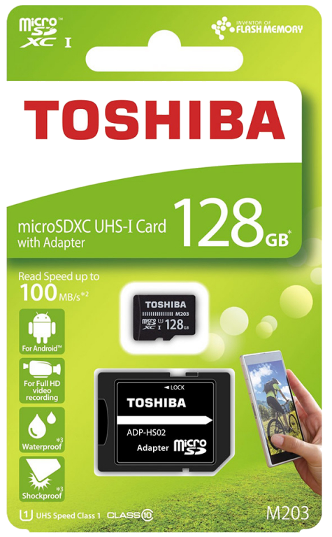 Carte Mémoire Toshiba 128 Go (Avec Adaptateur carte SD)