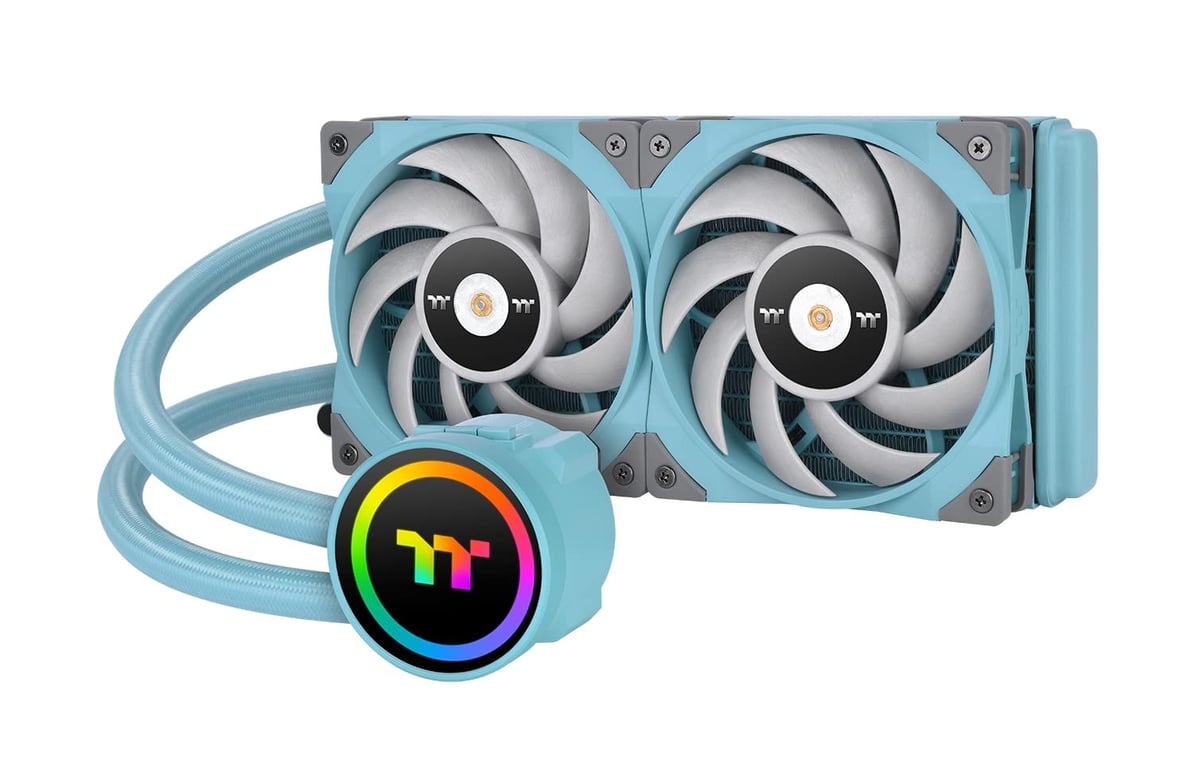 TOUGHLIQUID 240 ARGB Sync All-In-One Turquoise Watercooling | 5V addressable | silent 120mm PWM fan | for Intel and AMD sockets | LGA-1700 | turquoise - Neuf