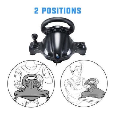 Subsonic SA5156-NG accessoire de jeux vidéo Noir USB Volant + pédales PC, PlayStation 4, Xbox One, Xbox Series X