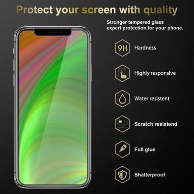 3x Verre trempé pour Apple iPhone 11 PRO (XI PRO) en HAUTE TRANSPARENT 3x Film de protection d'écran durci tempered glass d'une dureté de 9H avec 3D Touch