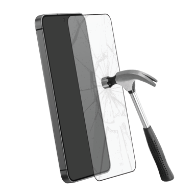 Protector de pantalla de vidrio templado (60% vidrio templado reciclado) para Samsung Galaxy S25+ 5G, Negro