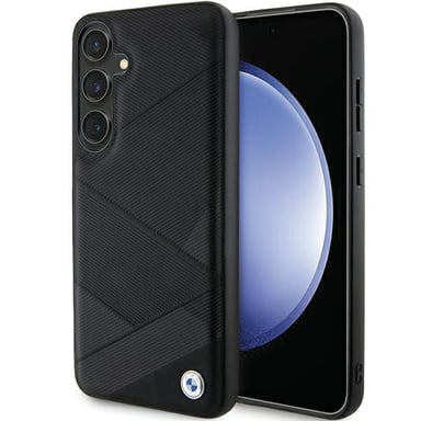 Étui BMW Crossing Lines Pattern pour Samsung Galaxy S24, noir