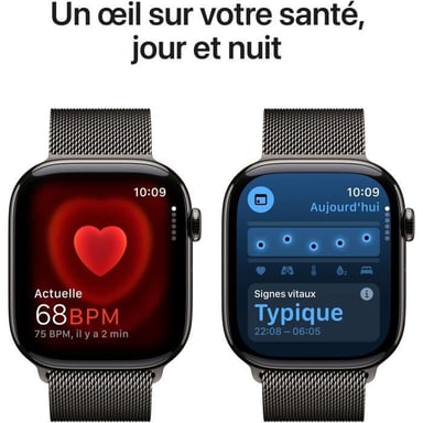 Apple Watch Series 10 (2024) GPS + Cellular, Cassa in Titanio Ardesia da 46mm con Cinturino in Titanio S/M