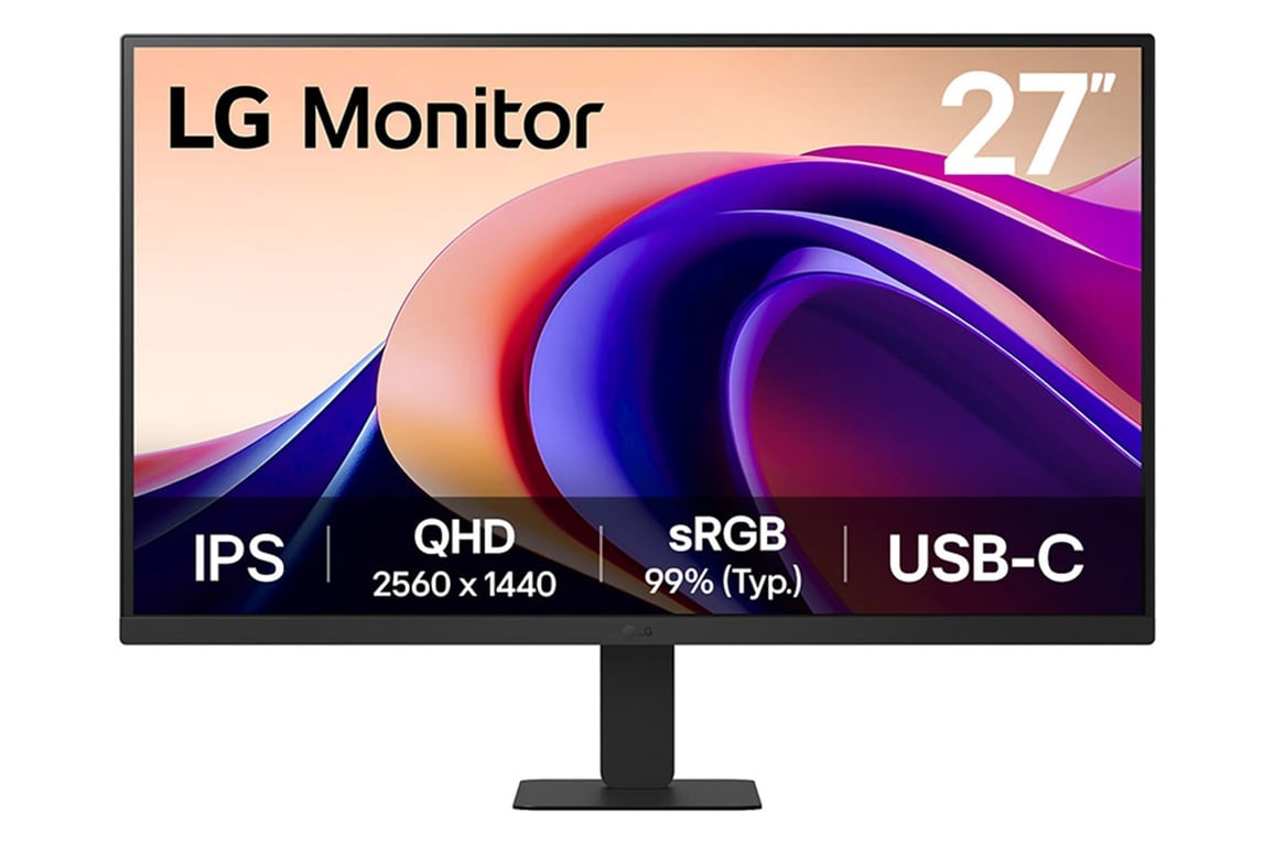 LG 27'' QHD Monitor écran plat de PC 68,6 cm (27 ) 2560 x 1440 pixels Quad HD Noir - Neuf