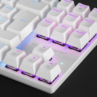 Mars Gaming MK80 clavier USB AZERTY Français Blanc