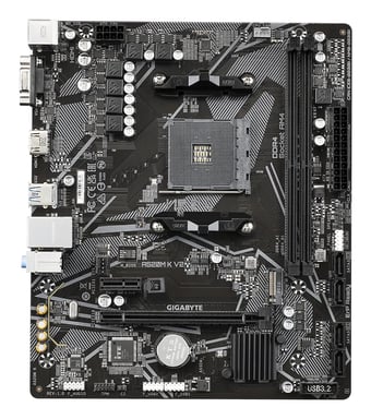 GIGABYTE Placa base A520M K V2 - Compatible con CPUs AMD Ryzen serie 5000 AM4, hasta 5100MHz DDR4 (OC), PCIe Gen3 x4 M.2, LAN GbE, USB 3.2 Gen 1