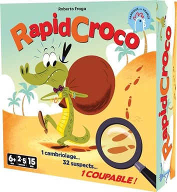 Asmodee Cocktail Games RapidCroco - Jeux de société - Jeux de Cartes - Jeux d'observation et de rapidité - Jeux Famille et Enfants à partir de 6 Ans - 2 à 5 Joueurs - Version française