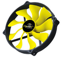 Akasa 14cm Viper R Fan Boitier PC Ventilateur Jaune Neuf