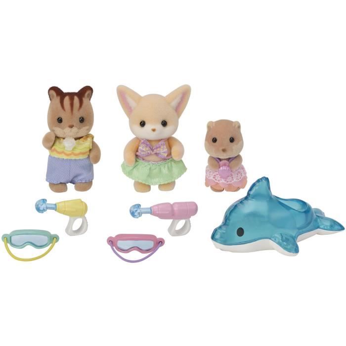 Sylvanian Family : Le trio des bébés à la piscine Epoch d'enfance - vue 3