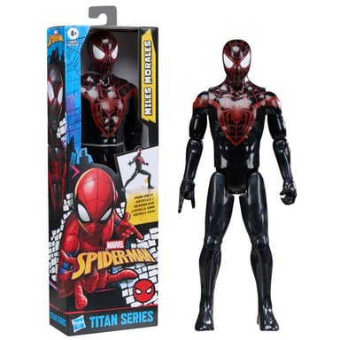 Figurina Miles Morales 30 cm, Titan Series, giocattoli di supereroi per bambini, Marvel Spider-Man, dai 4 anni