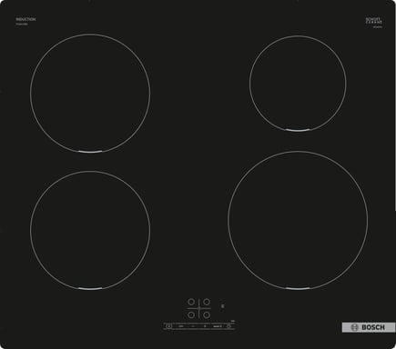 Bosch Serie 4 PUE611BB5J Table de cuisson à induction 60 cm Noir, sans profils - Neuf