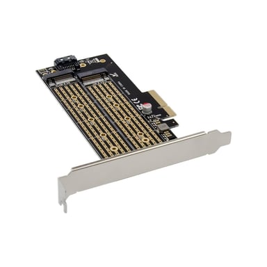 Microconnect MC-PCIE-X4M2 scheda di interfaccia e adattatore Interno M.2 (PCIe x4 M.2 Key NMVe SSD Adapt - NGFF M Key B, Dual Interface - Low & High Profile Bracket included - Warranty: 36M)