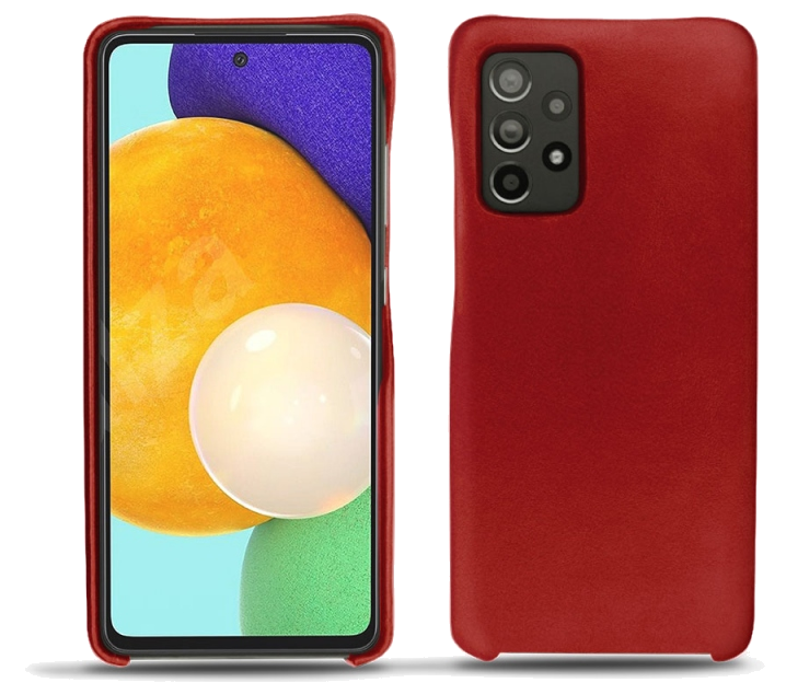 Coque cuir Samsung Galaxy A52 - Coque arrièreRouge