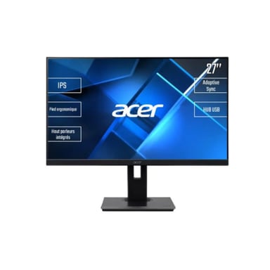 Ecran Acer B277bmiprzx  27'' (69cm) 16:9 FHD 75Hz - Dalle IPS Flat screen/TFT 4ms (G2G) DP AdaptiveSync, HDMI VRR VGA HDMI 1.4 DP USB3.0 HP:2Wx2 Cables VGA HDMI