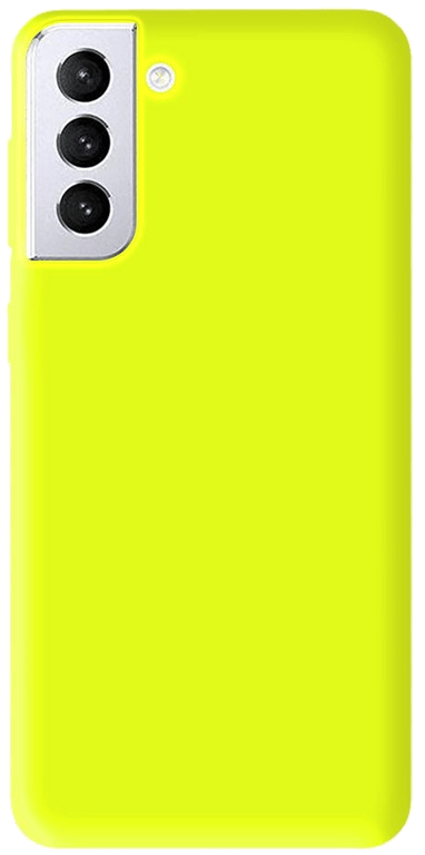 Coque silicone unie compatible Mat Jaune Samsung Galaxy S21