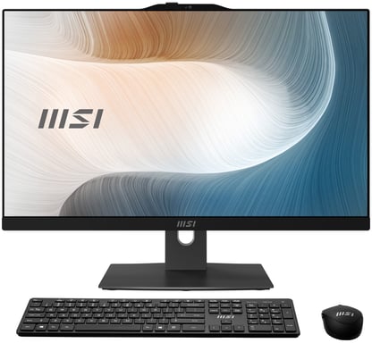MSI Modern AM242P 12M-869EN Intel® Core? i7 i7-1255U 60,5 cm (23,8'') 1920 x 1080 pixel PC All-in-One 16 GB DDR4-SDRAM 512 GB SSD Windows 11 Pro Wi-Fi 6E (802.11ax) Nero