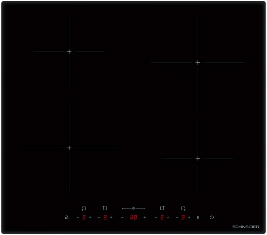 Schneider SCTI604BS Table induction 4 feux Neuf