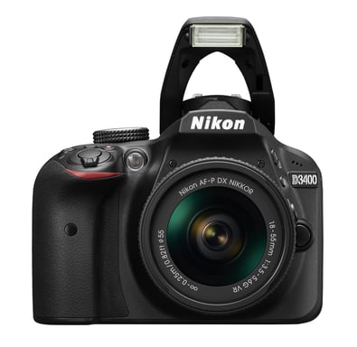 Nikon D3400 DX + 18-55mm Kit d'appareil-photo SLR 24,2 MP CMOS 6000 x 4000 pixels Noir