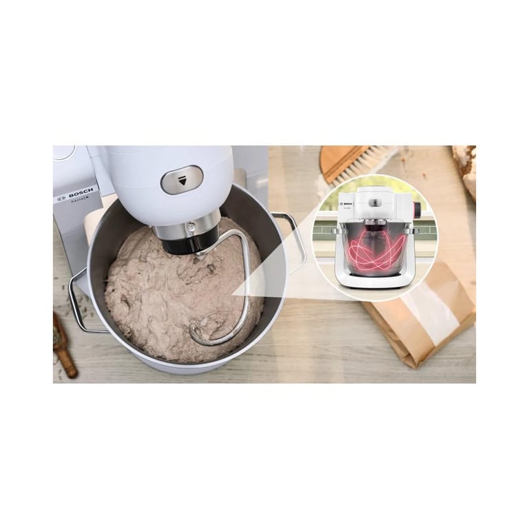 Robot Pâtissier Bosch Série 6 MUMS6EW22 – 1600 W, Bol Inox 5.5L - vue 4