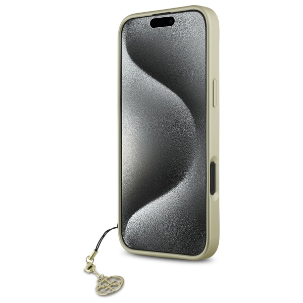Coque pour iPhone 16 Plus Guess Hardcase 4G Charms Collection GUHCP16MGF4GBR - vue 6