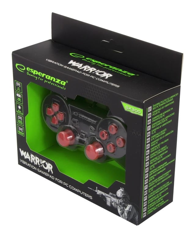 Esperanza EGG102R accessoire de jeux vidéo USB 2.0 Manette de jeu AnalogiqueNumérique PC Très bon état - vue 3