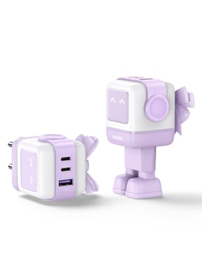 Ugreen Nexode RG 65W 3-Port GaN Ordenador portátil, Teléfono móvil, Ratón, Portátil, Batería portátil, Teléfono Rosa Corriente alterna Carga rápida In