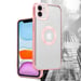 Coque pour Apple iPhone 12 en Transparent - Rose Housse de protection Étui en silicone TPU flexible avec application Chrome
