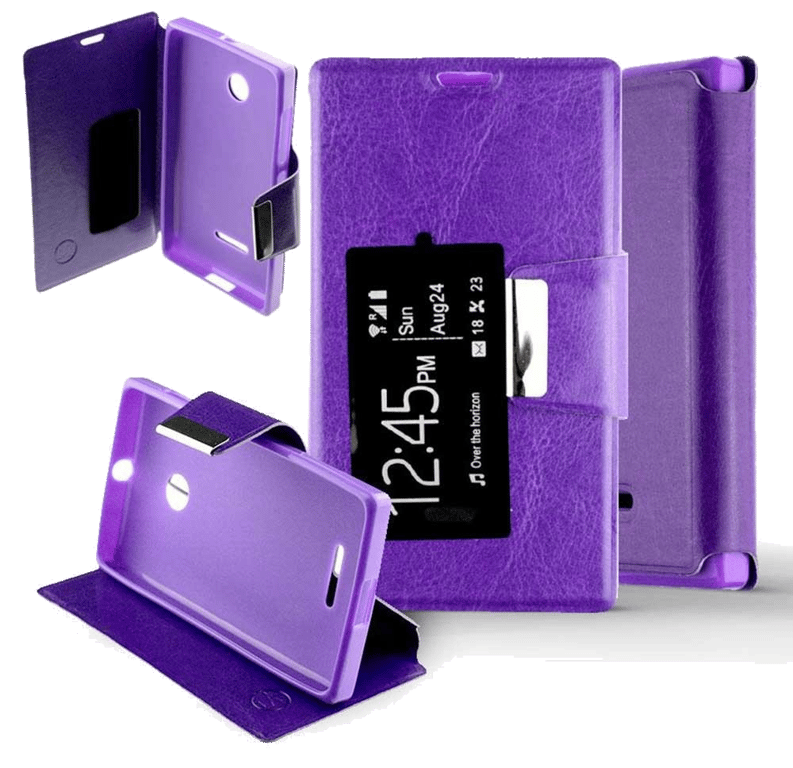 Etui Folio compatible Violet Nokia Lumia 532