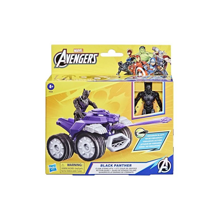 Figurine avec véhicule Avengers Marvel Panther VTT Coup de griffes 10 cm Neuf