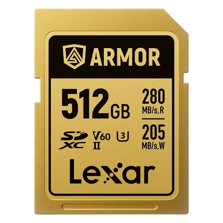 LEXAR Carte SDXC Pro Gold Series ARMOR UHS II V60 IP68 Stainless Steel R280W210MB/ Neuf - vue 2