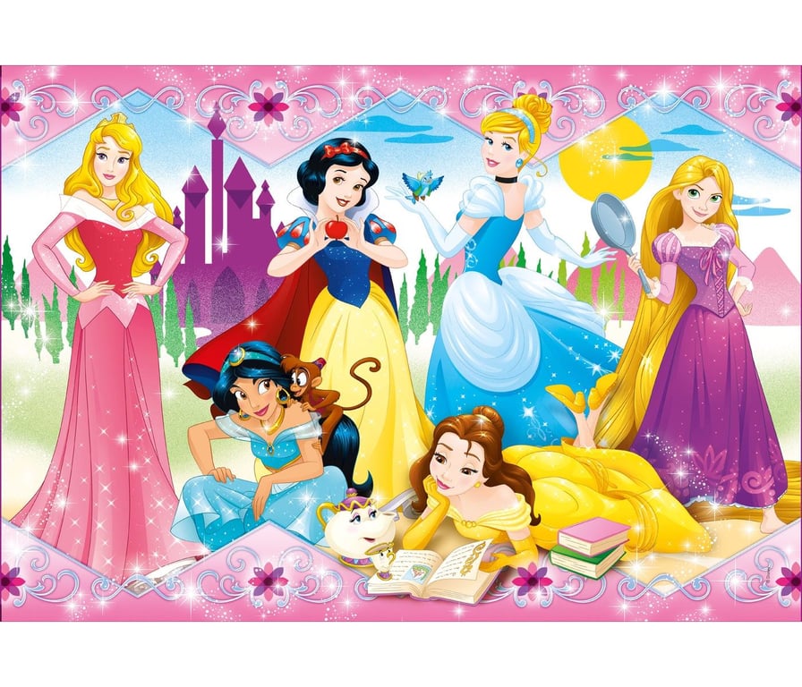 Clementoni 27086 Disney Princess SuperColor 104 Pièces Puzzle des Princesses Disney Jeu de Création et Logique pour Enfants à partir de et plus - vue 2
