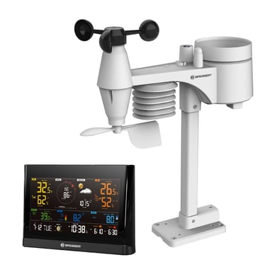Bresser Centrale météo WLAN Comfort avec capteur professionnel 7-en-1 - 7003300