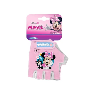 Mitones de bicicleta Disney Minnie tricot Talla única 2-6 años Rosa, palma acolchada, cierre de velcro