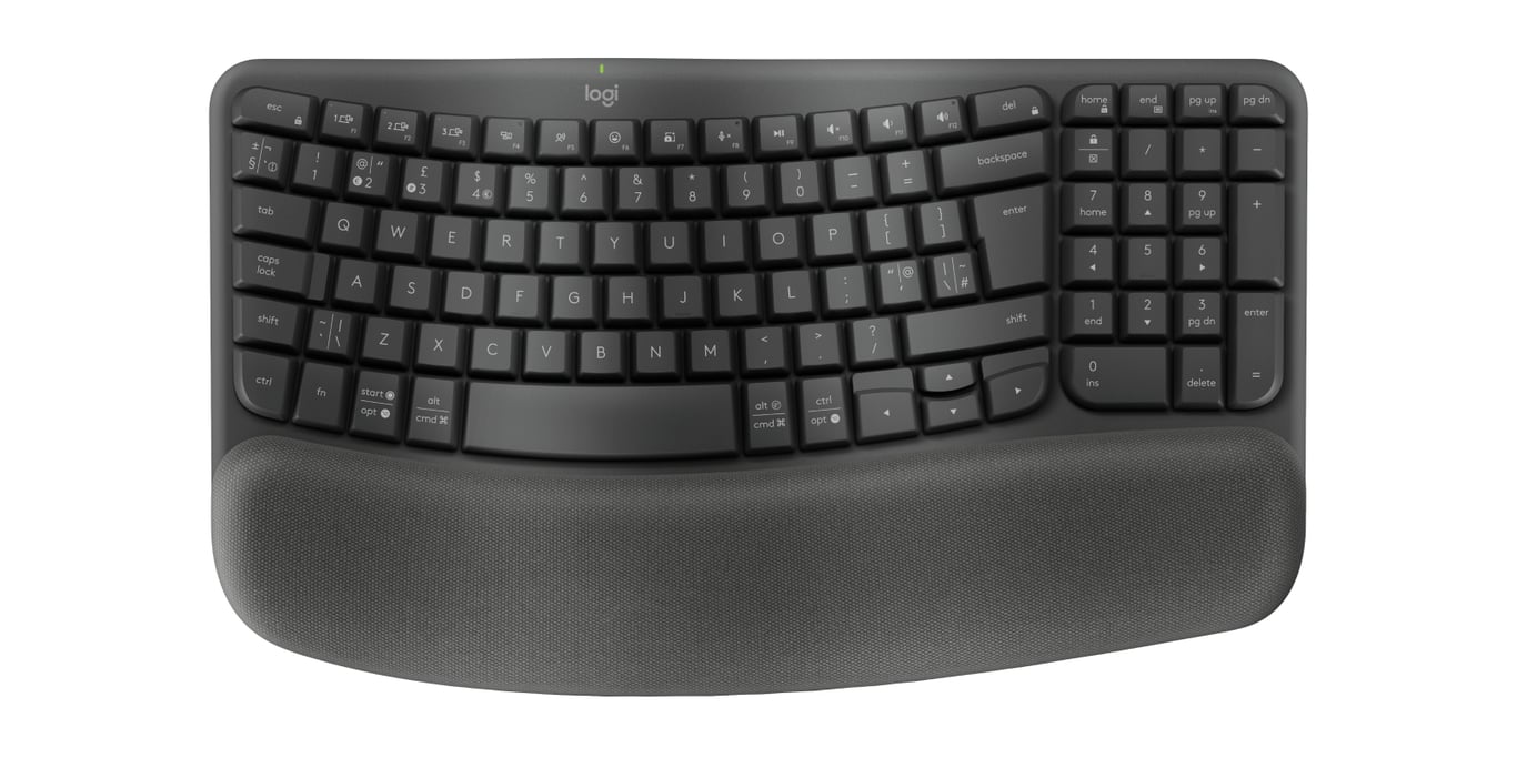 Clavier Ergonomique Logitech 920-012333 – Sans Fil Avec Repose-Poignets - vue 2