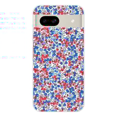 Coque en silicone - Compatible pour Google Pixel 8a - design liberty wiltshire bleu