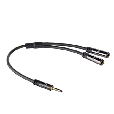 ACT AC3620 cavo audio 0,15 m 3,5 mm 2 x 3,5 mm Nero