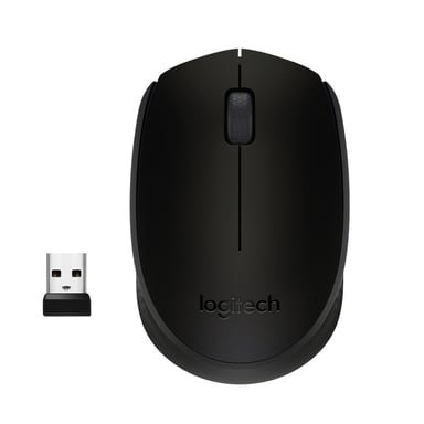 Logitech M171 Black-K Ratón inalámbrico RF ambidiestro óptico 1000 DPI