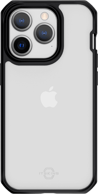 Apple iPhone 14 Pro ibrido solido R rinforzato guscio duro 100% plastica riciclata Itskins Nero Outline