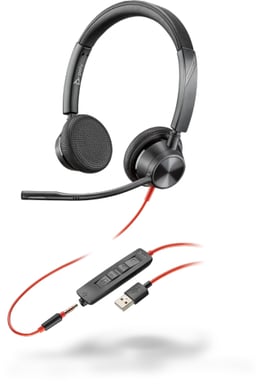 POLY 3325 Auricular con cable Diadema Llamada/Música USB Tipo-A Negro