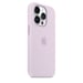 Coque en silicone avec MagSafe pour iPhone 14 Pro Lilas